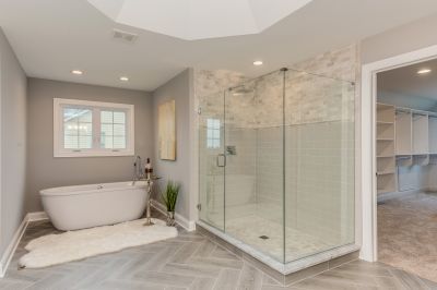 Open Concept Shower with Frameless Door