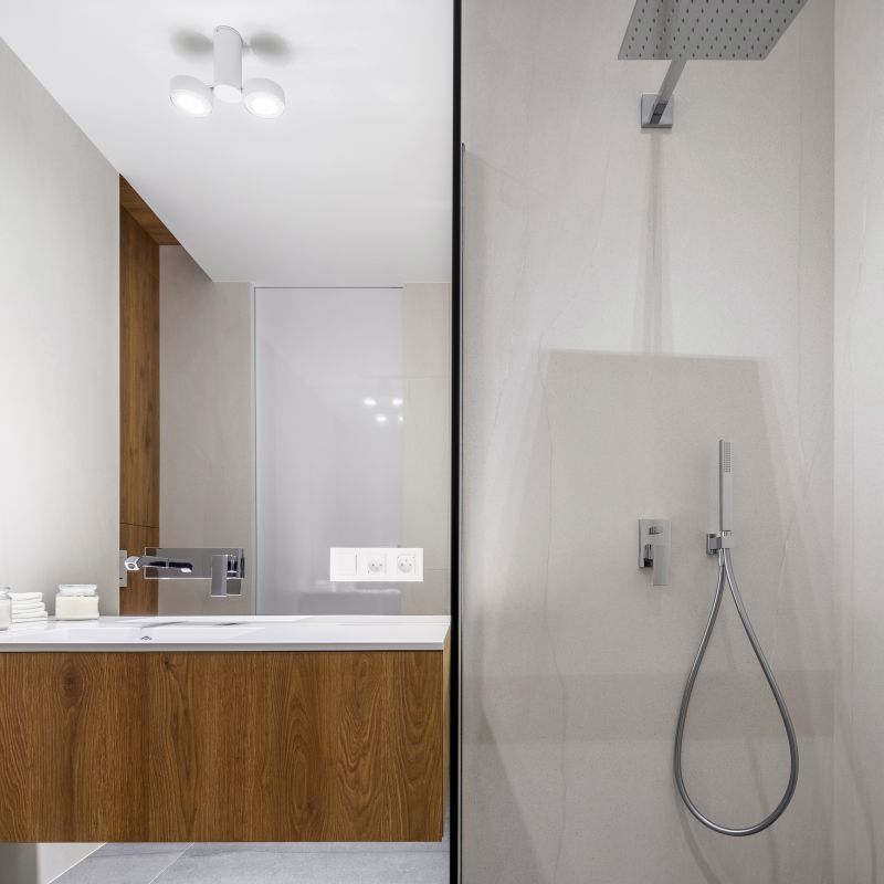 Double Shower Heads with Modern Fixtures